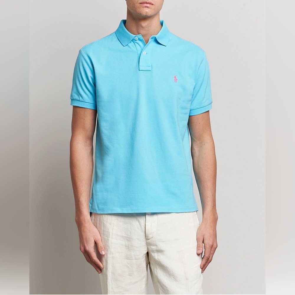 Polo Ralph Lauren men’s size, large pullover polo shirt, short sleeve light blue